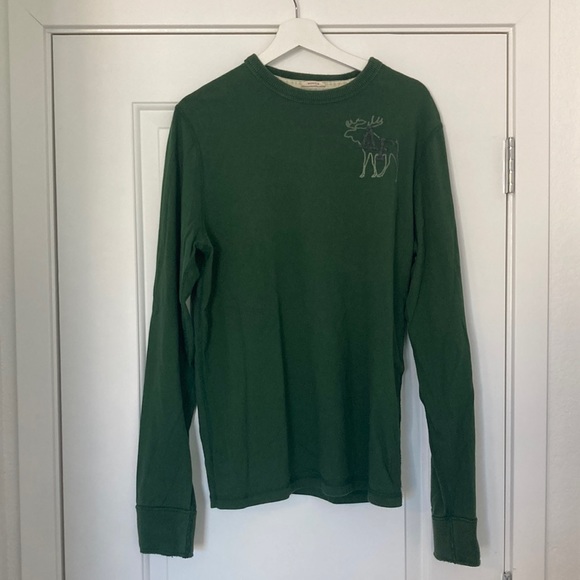 Abercrombie & Fitch Other - Abercrombie and Fitch Large Muscle Fit Long Sleeve Shirt, Crew, Dark Green